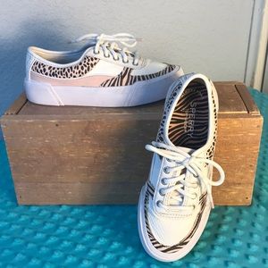 Sperry animal print sneakers